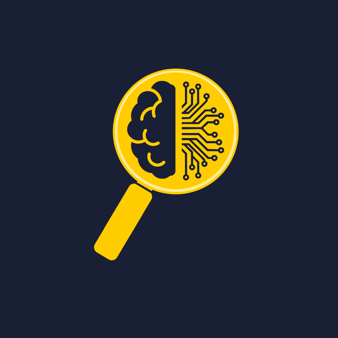 Crimini di Comunicazione — logo con lente, cervello e circuiti